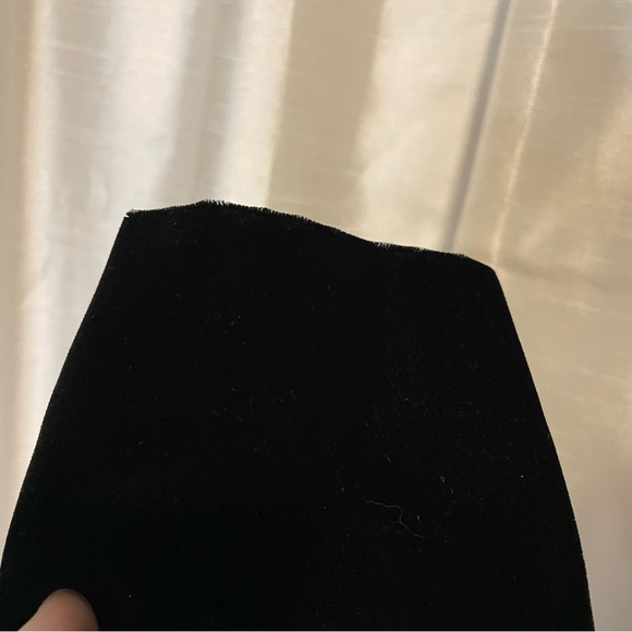 80s/90s Vintage Black Velvet dress with lace size small/medium NO TAG handmade - Picture 5 of 13